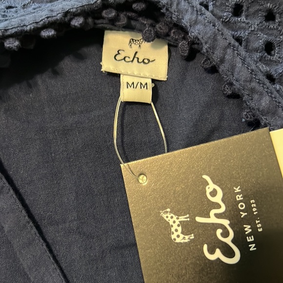 🔥🔥NWT ECHO Sheer Eyelet Midi Dress - Picture 14 of 15